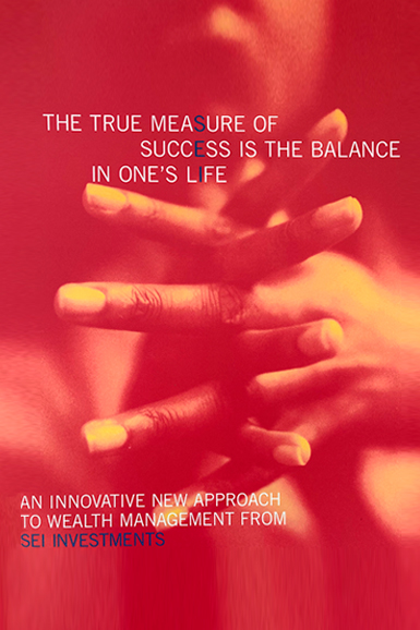 Image of 2003 advertisement, showing interlocking hands.