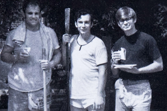 Archival image of three men.