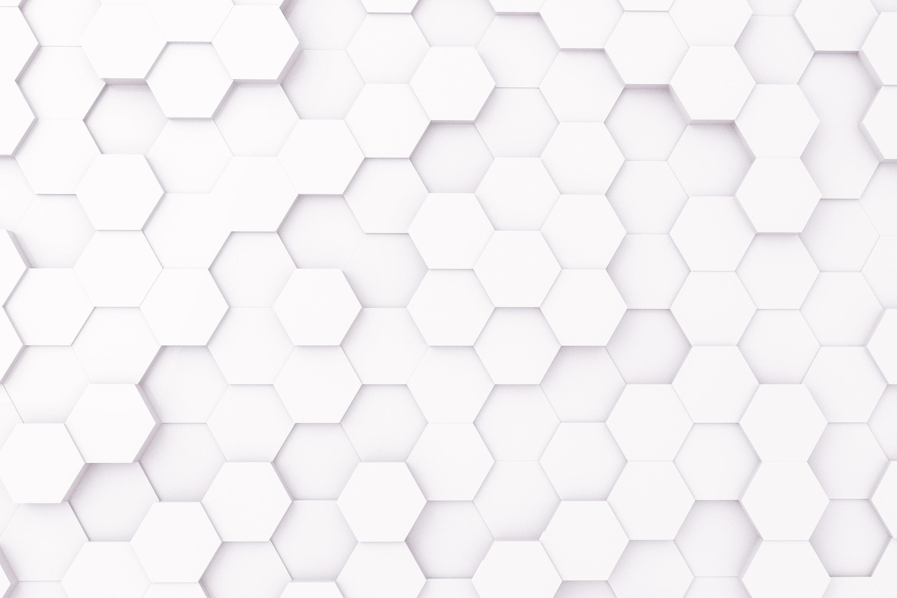 Layers of white hexagons represent our connectivity