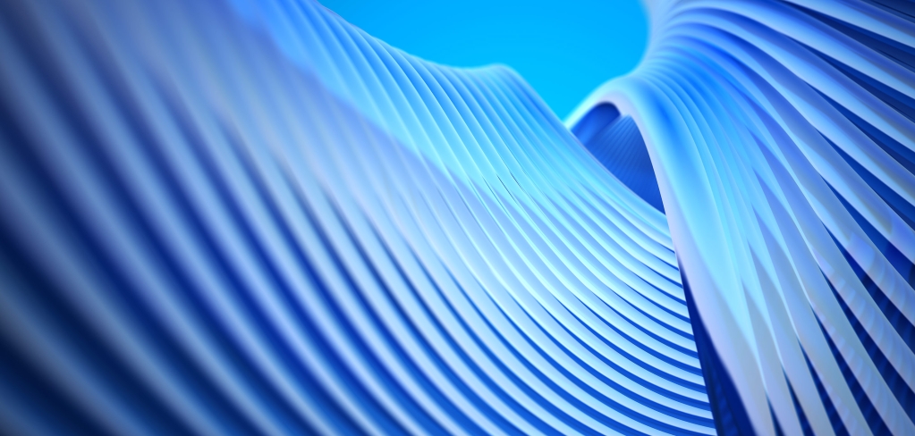 Rich blue waves create patterns and build an ecosystem