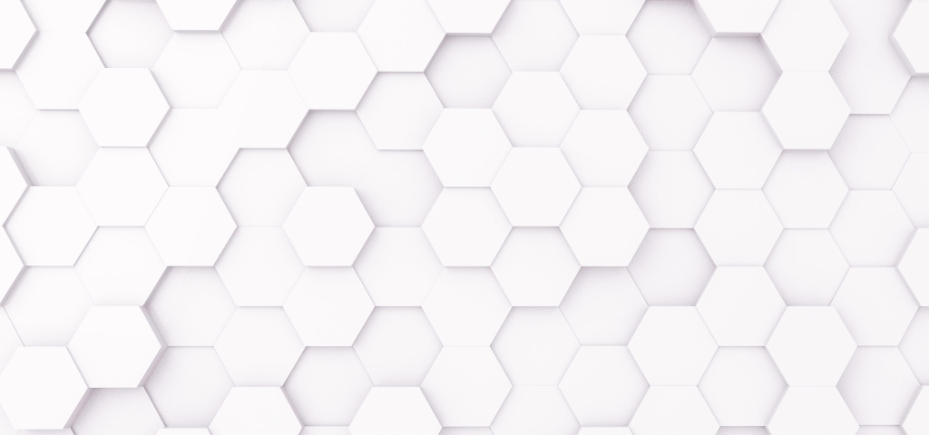 Layers of white hexagons represent our connectivity